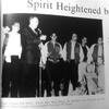 Coach Yeoman and the players at a pep rally in front of the UH student body.